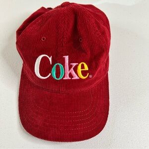 Coke Red Corduroy Cap